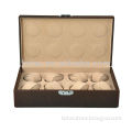 2013 hot sale Brown Leather PU New desgin Seiko Watch Box
